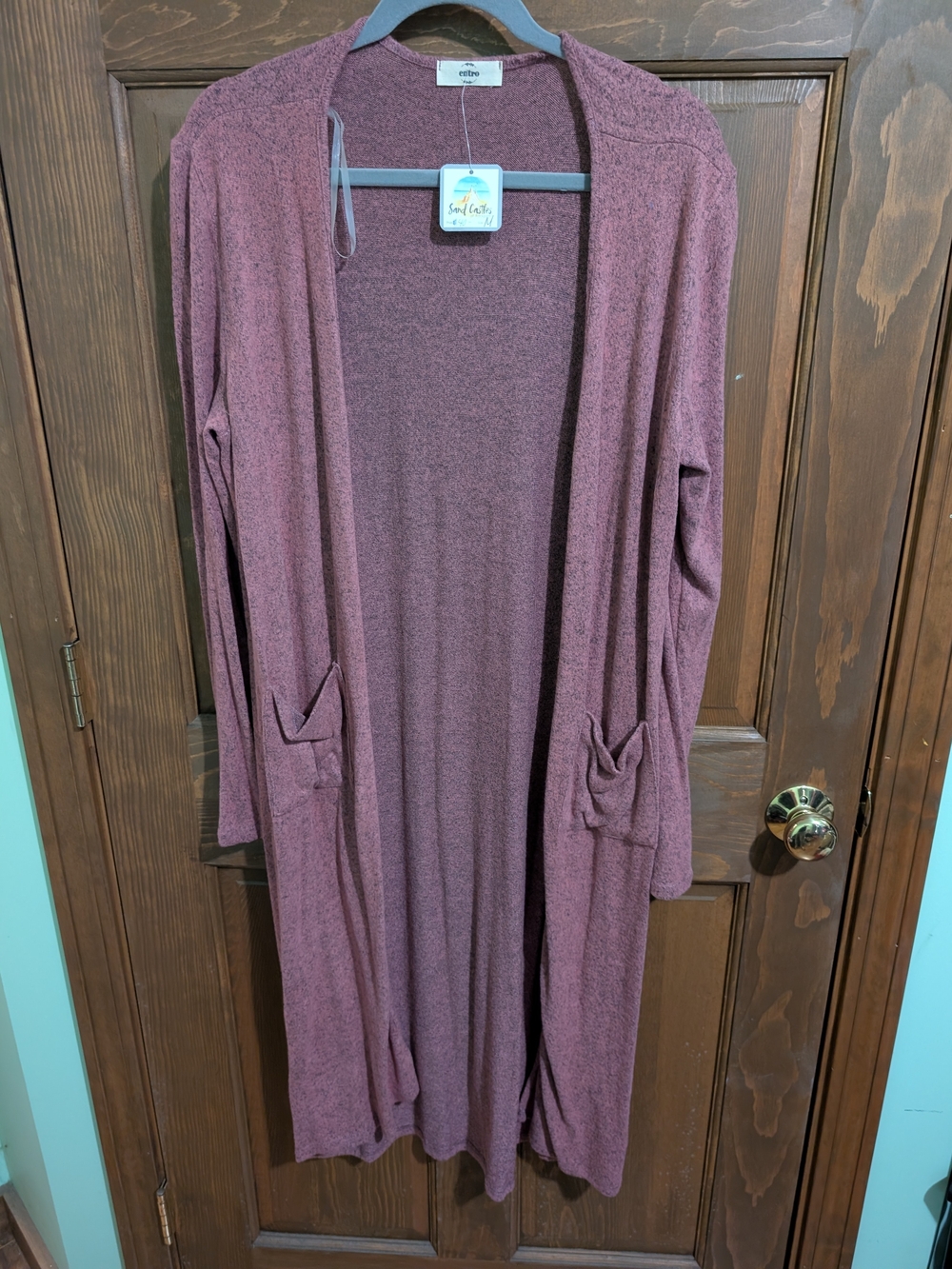 New With Tags Entro Pink Open-Front Long Cardigan